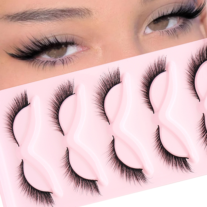 Eyelash Extension Cat Eye - 5 пар пушистых накладных ресниц, лисьи