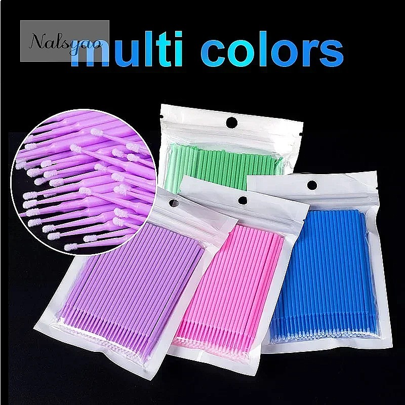 Eyelash Extension Remover - 100 шт. микро-ватных палочек для чистки