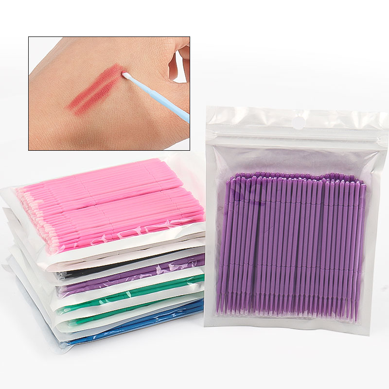 Eyelash Extension Remover - 100 шт./пакет, бамбуковые тампоны для наращивания