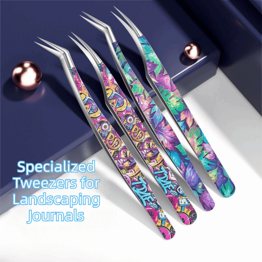 Lash Mapping Sticker - Металлические изогнутые пинцеты для наклеек, антистатические