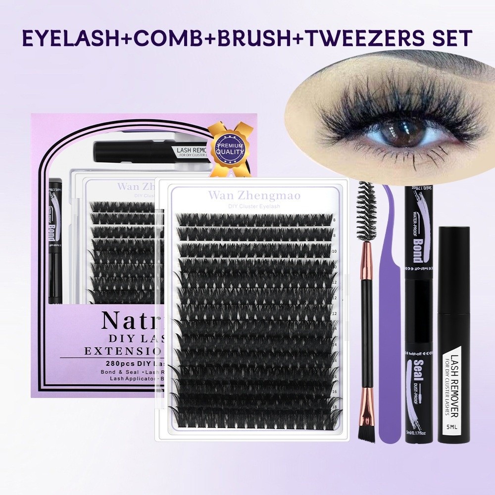 Eyelash Extension Look - Накладные ресницы длиной 8-18 мм, клей