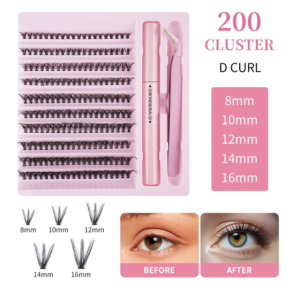 Eyelash Extension Look - Высококачественные накладные ресницы для приклеивания: натуральный